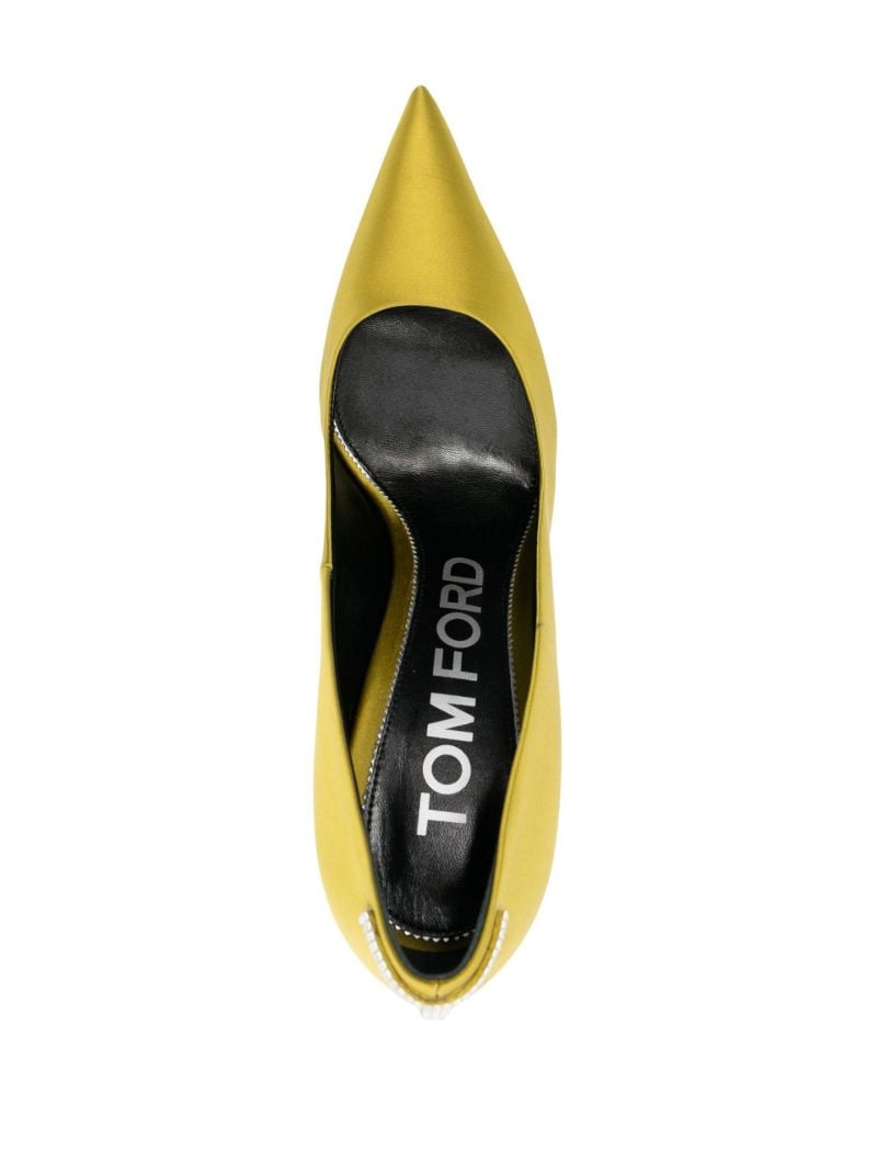 Yellow 105 Crystal Satin Pumps