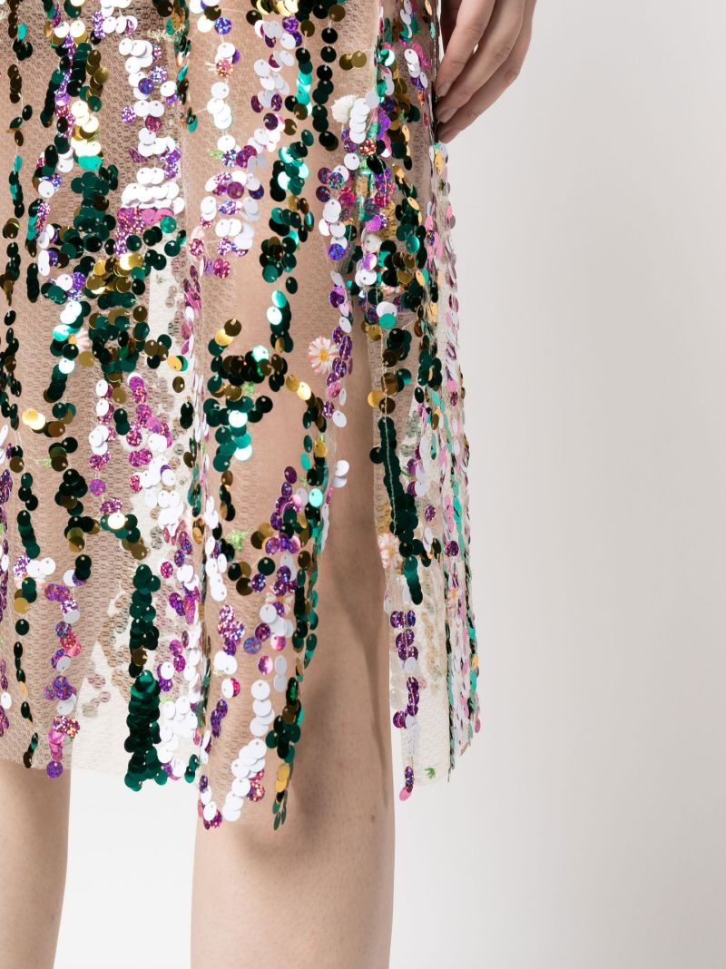 Multicolour Rhode Sequin Embellished Midi Dress