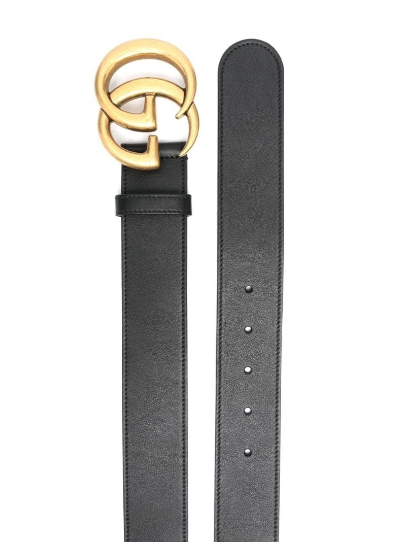 Black Gg Marmont Leather Belt