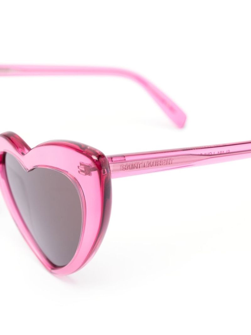 Pink Loulou Heart Sunglasses