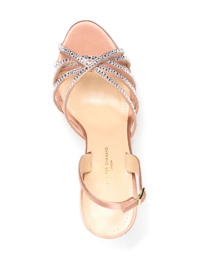 Pink Roberto 130 Crystal Platform Sandals