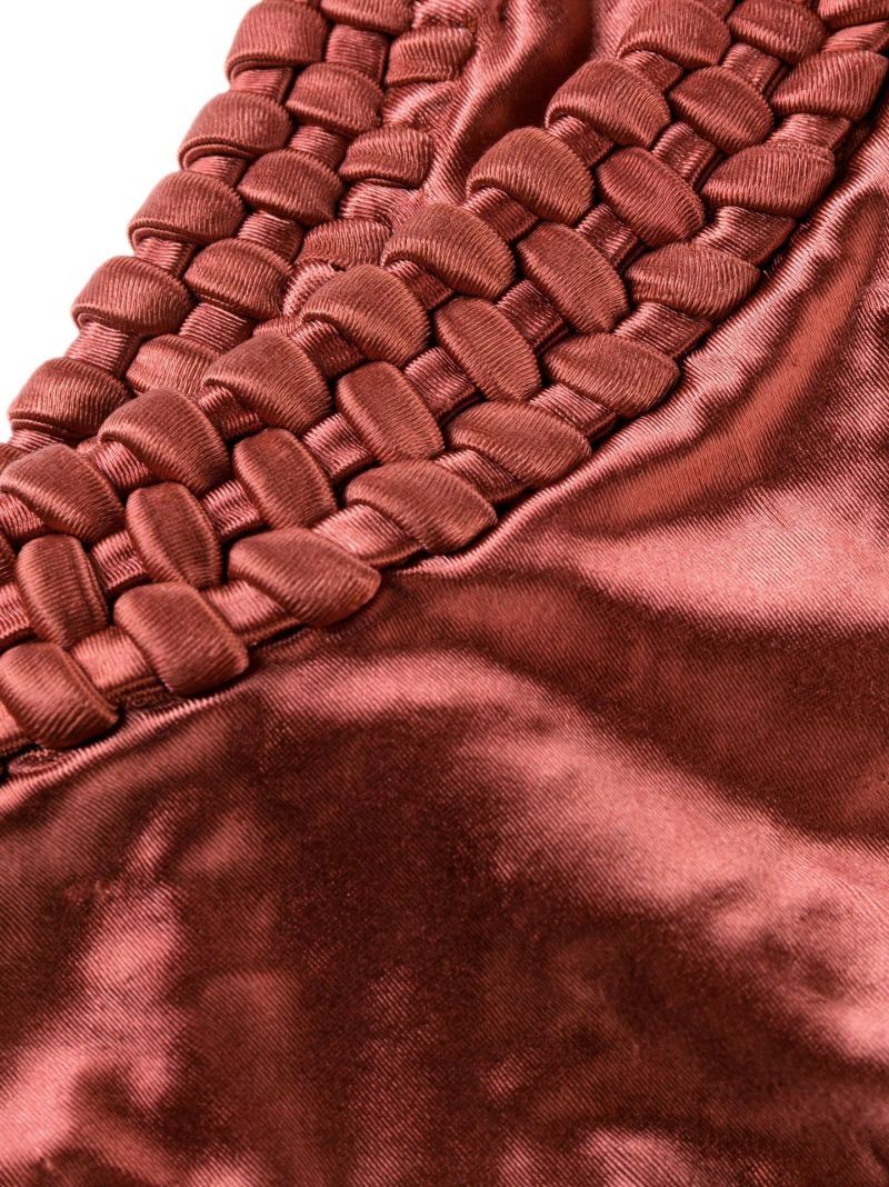Red Woven Bikini Bottoms