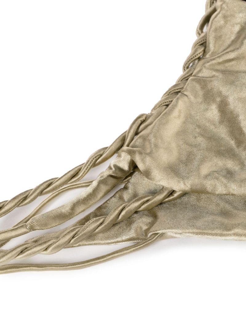 Gold-tone Braided Bikini Bottoms