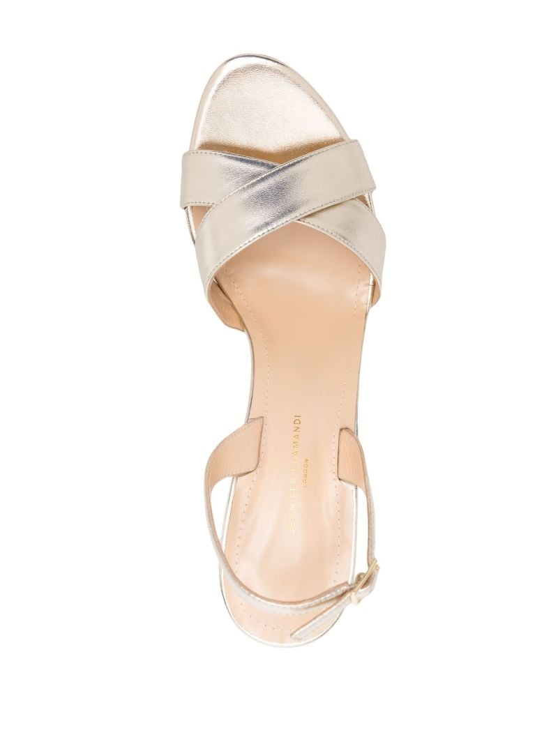 Gold Leonardo 105 Leather Sandals