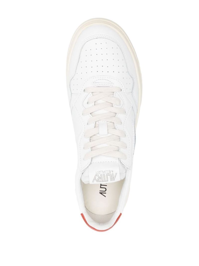 White Medalist Lace-up Sneakers