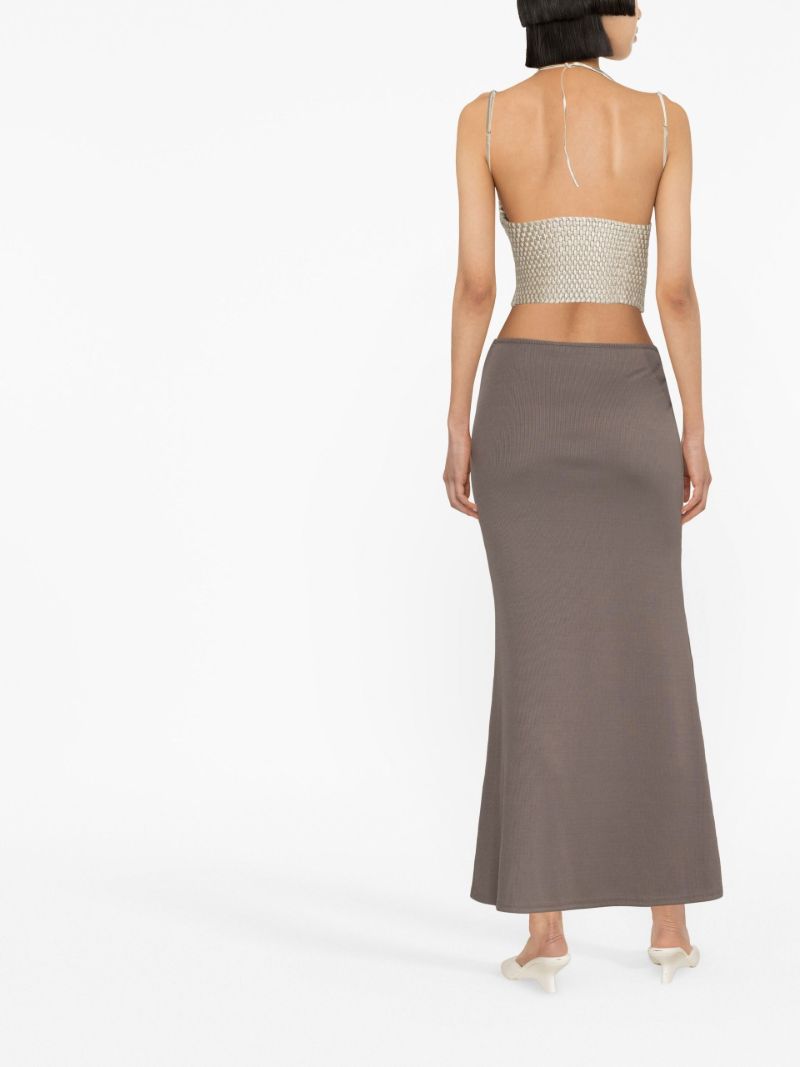 Beige Heartwave Halterneck Top