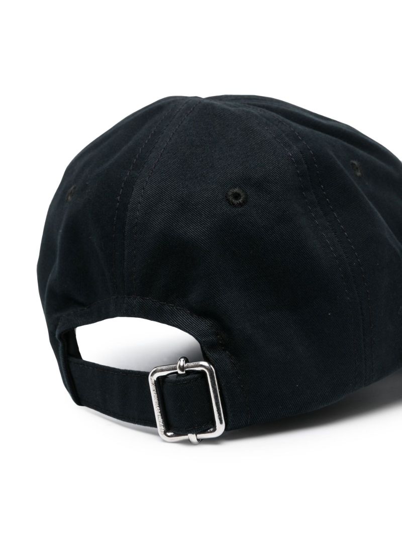 Black Logo Embroidered Baseball Cap