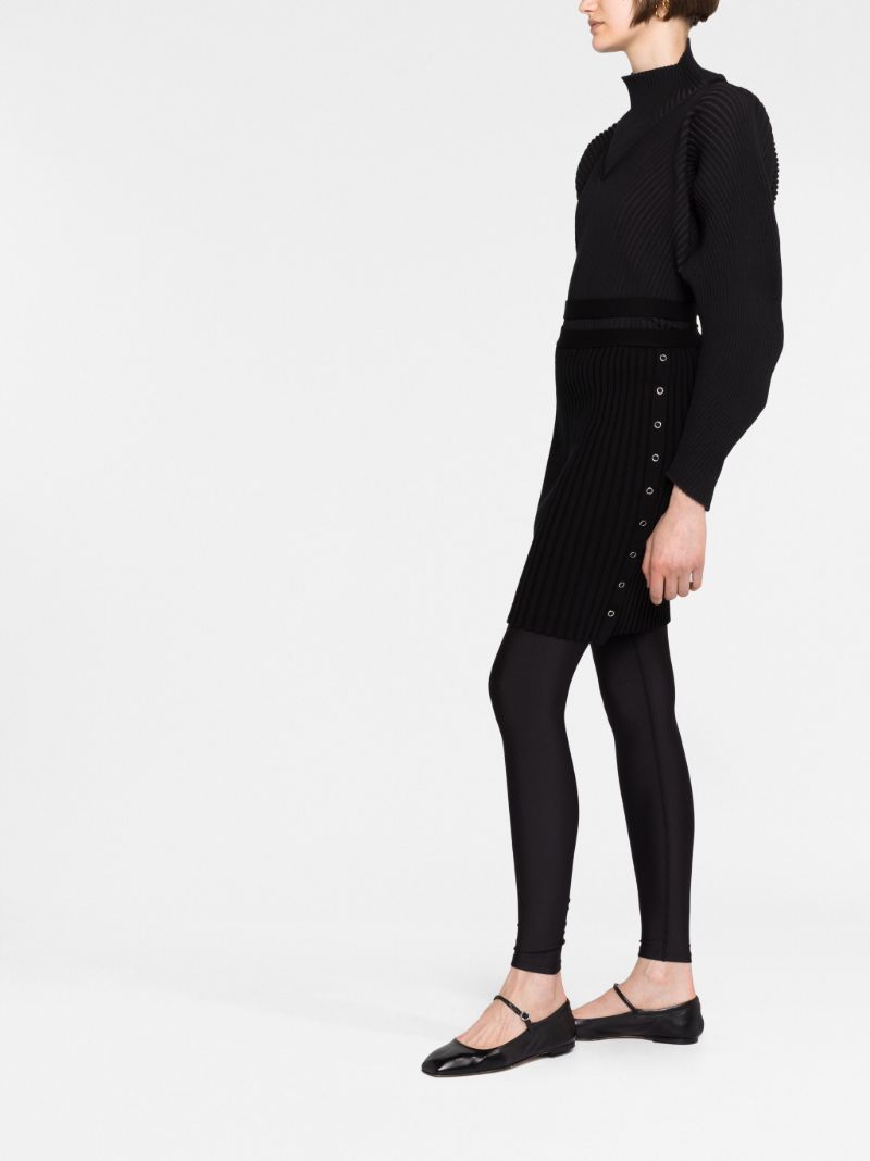 Black Mega Rib Skirt