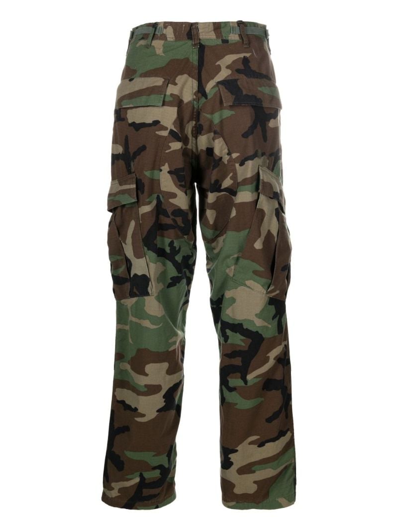 Green Camouflage-print Cargo Trousers