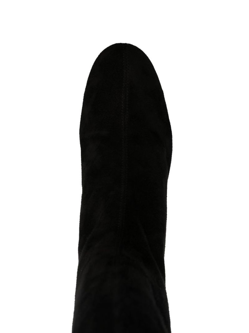 Black 55 Leather Knee-high Boots