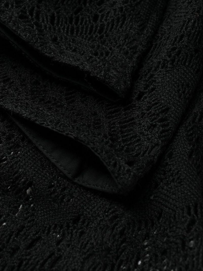 Black Flared Lace Trousers