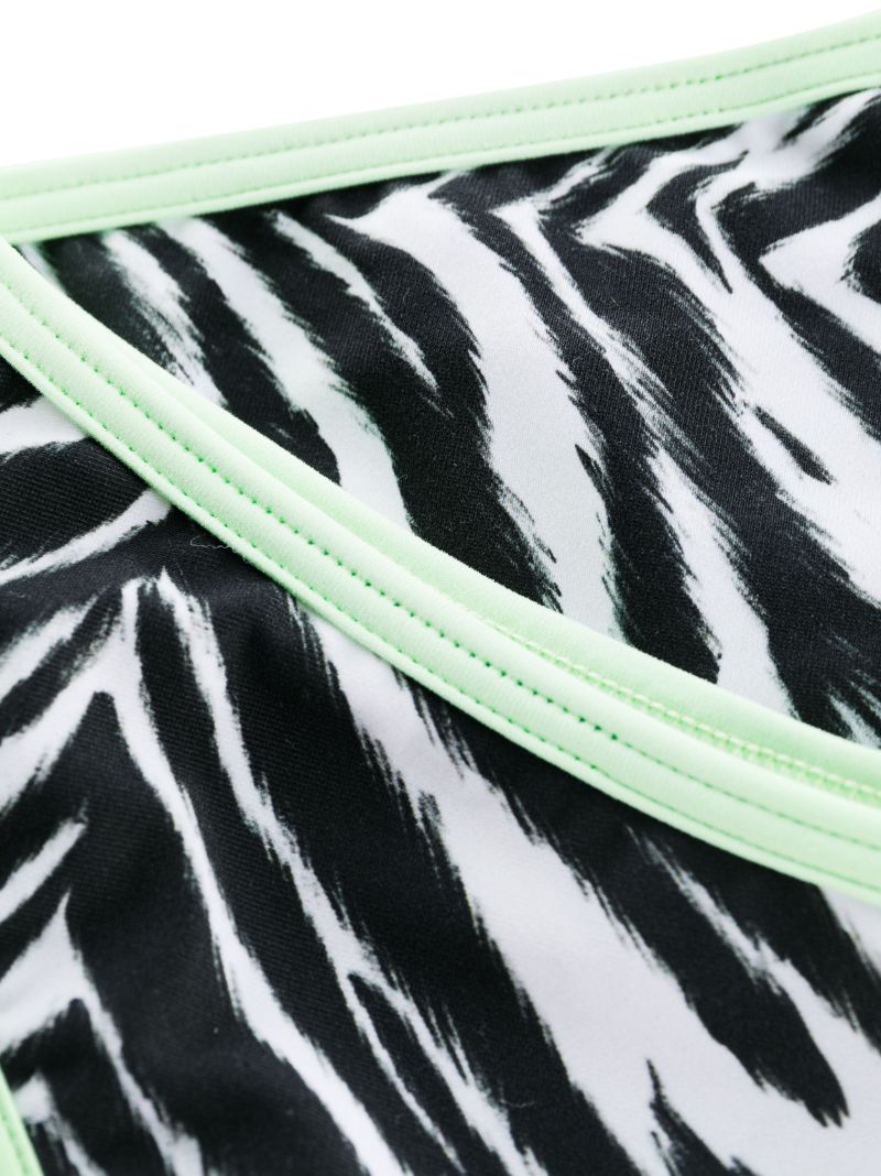 Green Zebra Print Bikini