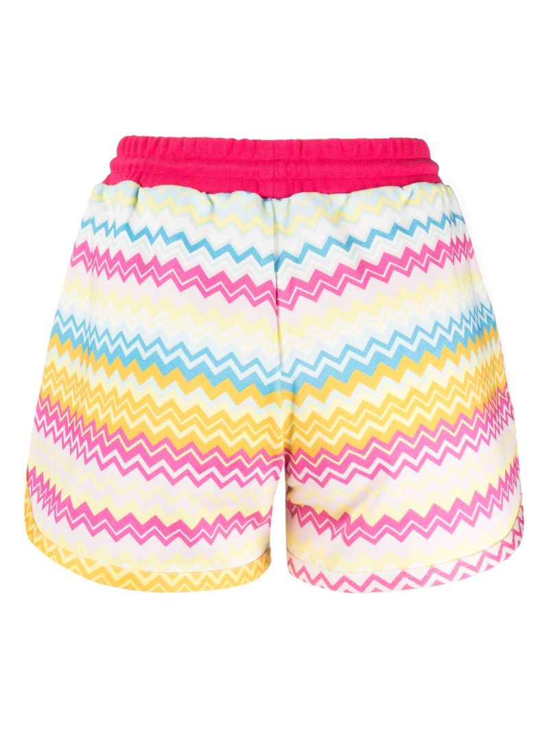 Multicolour Zig Zag Print Shorts