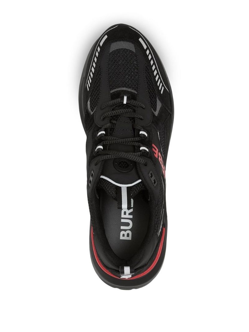 Black Logo Print Low-top Sneakers