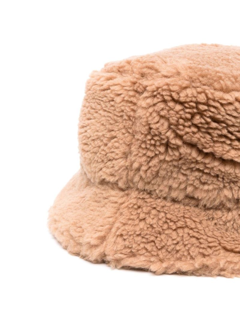 Neutral Faux Fur Bucket Hat