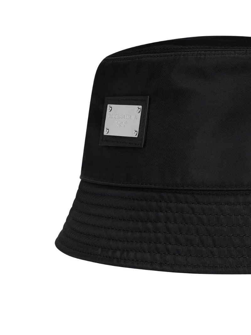 Black Logo-plaque Bucket Hat