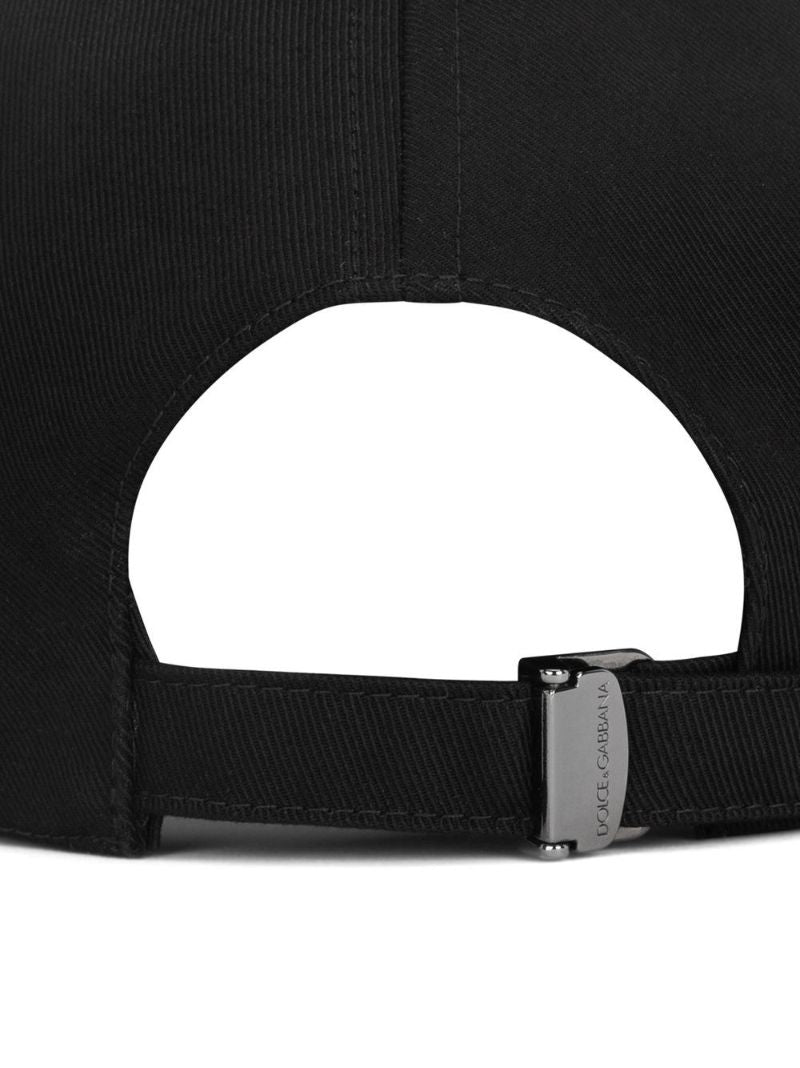 Black Logo Embroidered Baseball Cap