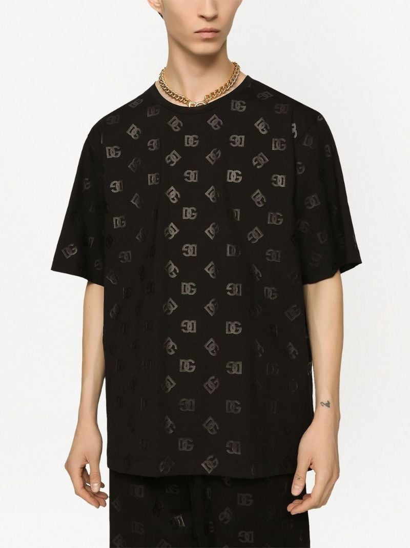 Black Logo Print T-shirt