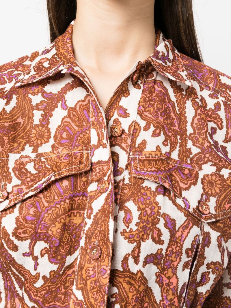 Brown Tiggy Paisley Print Playsuit