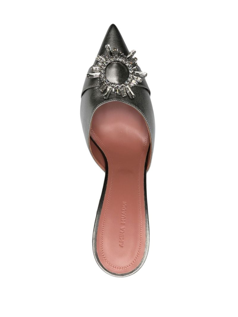 Grey Begum 95 Leather Mules