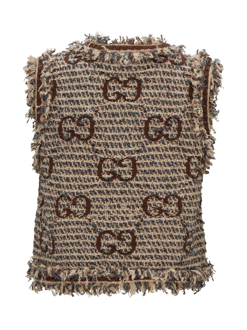 Brown Gg Supreme Tweed Vest