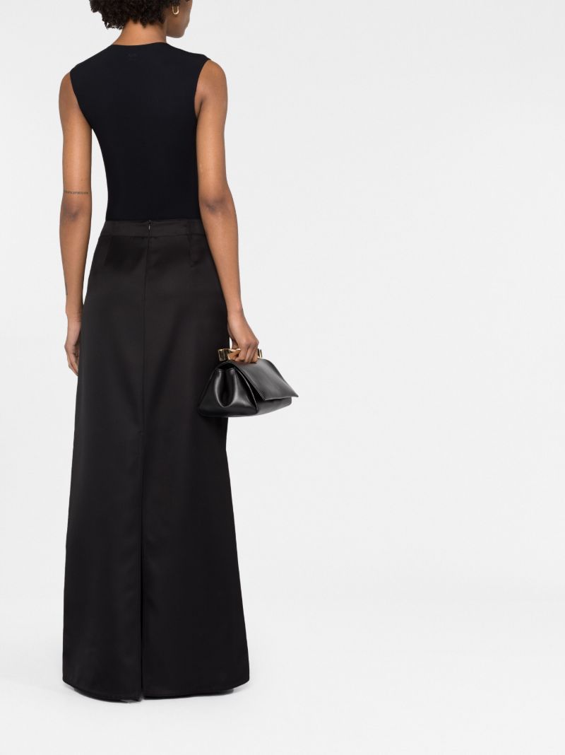 Black Silk Maxi Skirt
