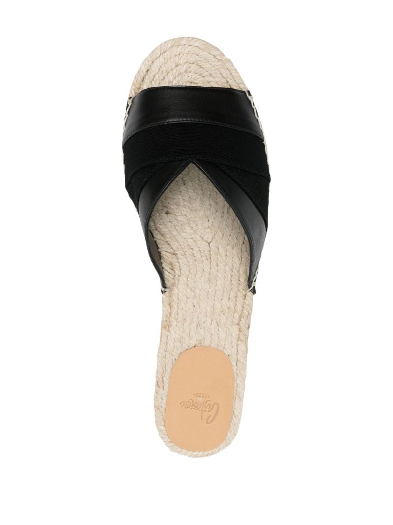 Black Flat Raffia Open Pasi Espadrilles