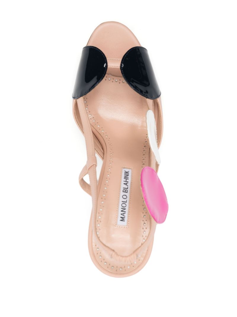 Neutral Munir Slingback Leather Sandals