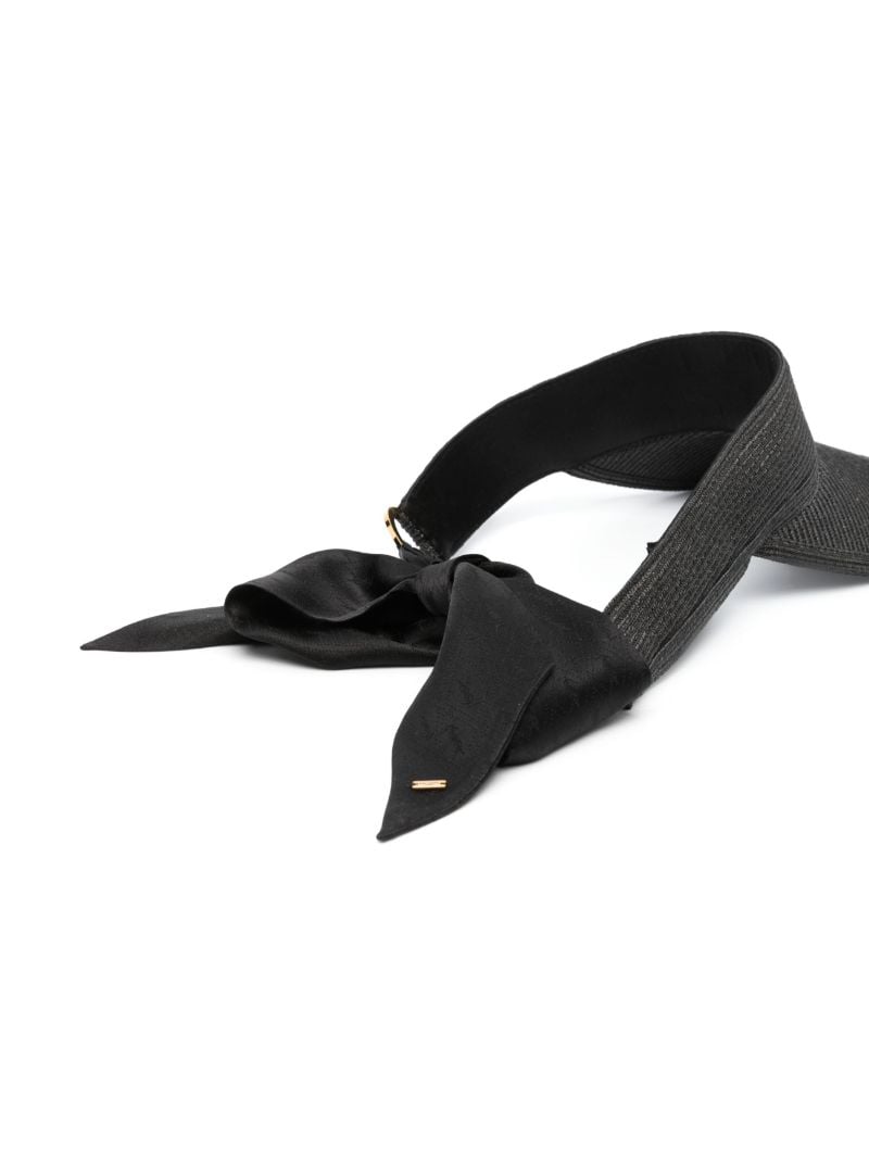 Black Straw Visor Hat