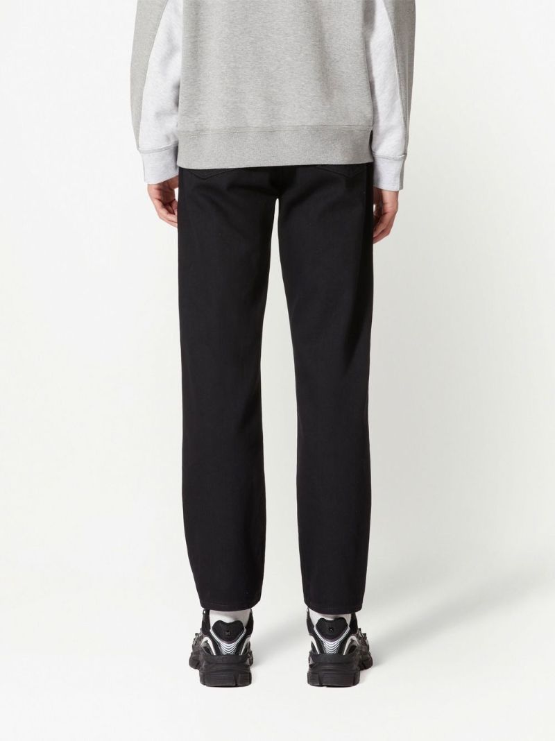 Black Untitled Studs Straight-leg Jeans