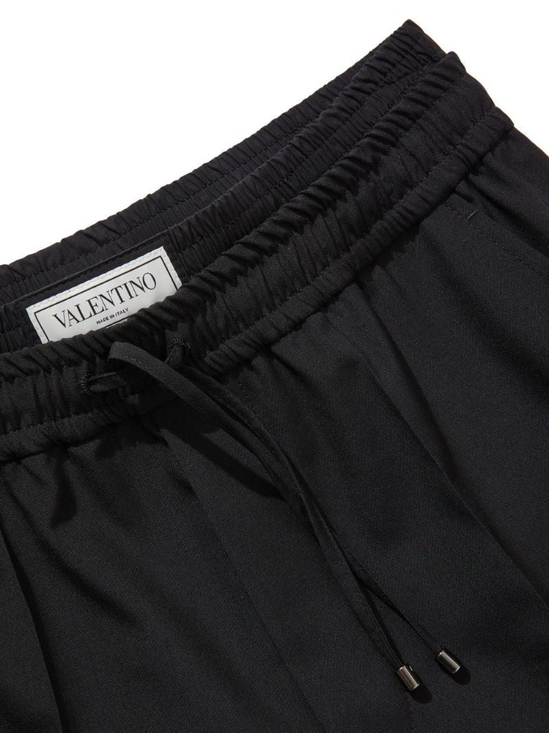 Black Wide-leg Virgin Wool Trousers