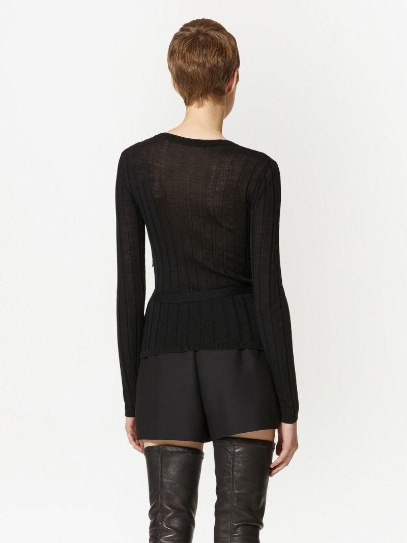 Black Vlogo Signature Virgin-wool Sweater
