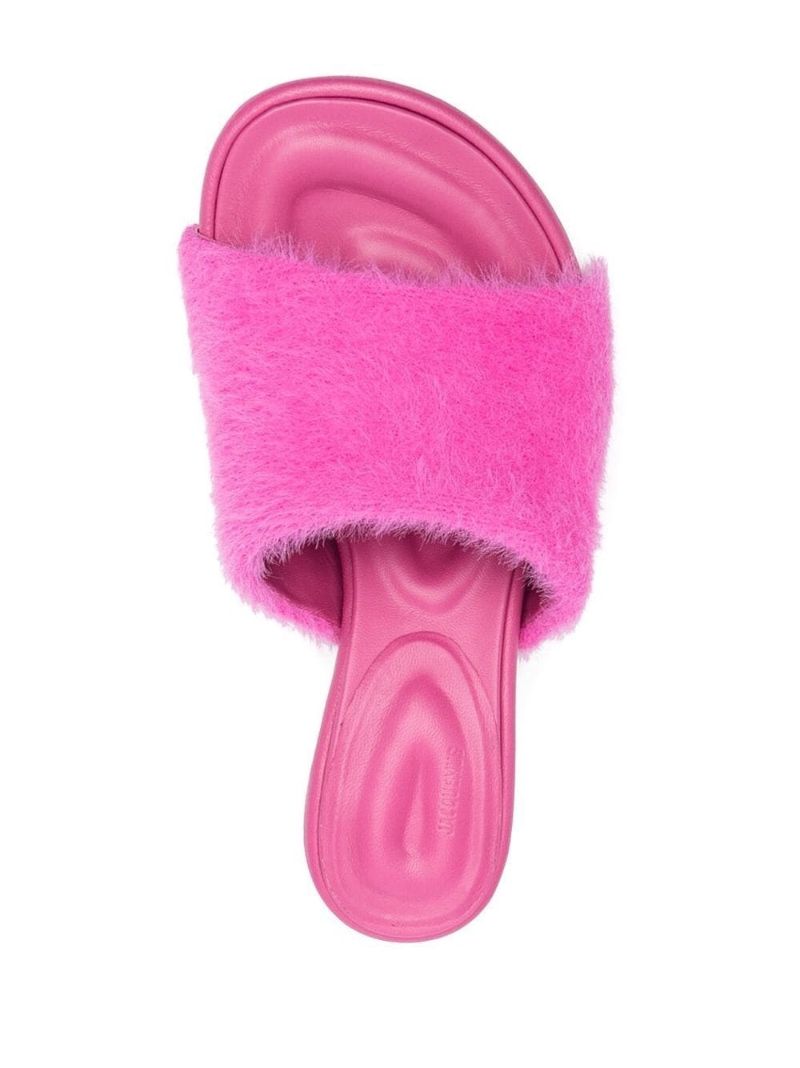 Pink Les Argilla Fluffy Mules