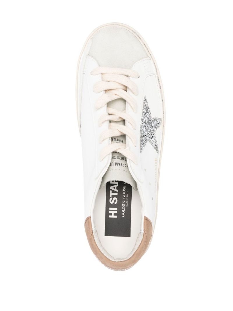White Hi Star Leather Sneakers