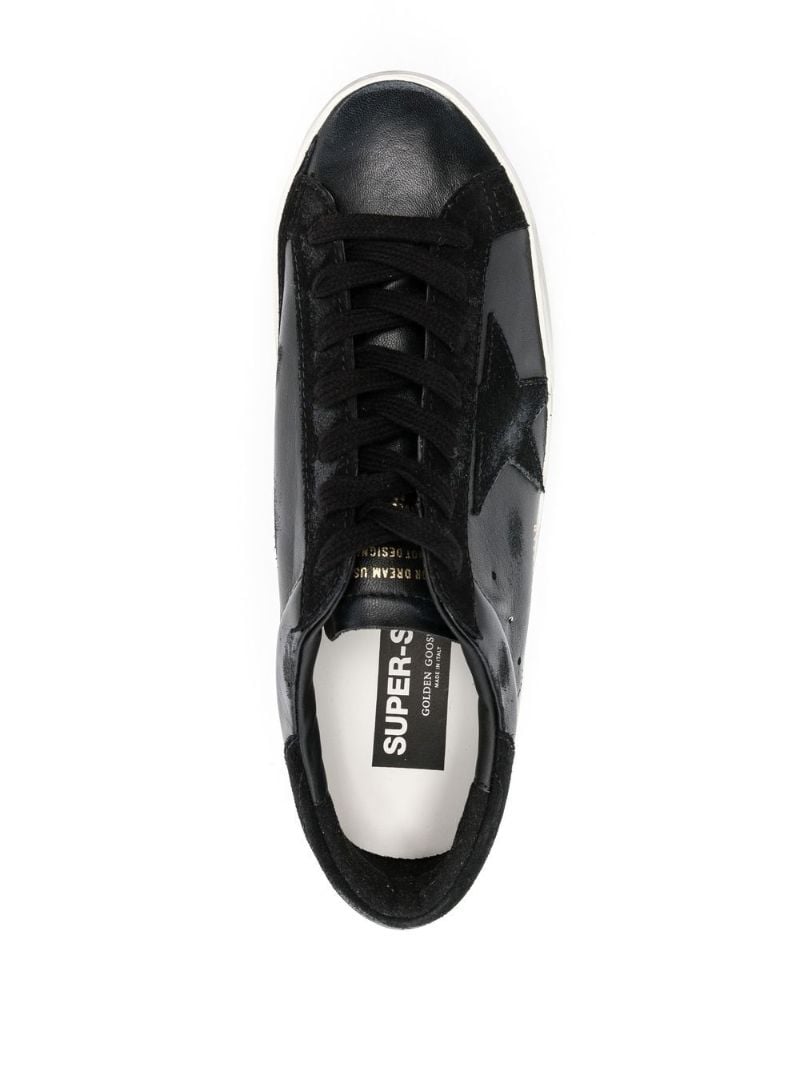 Black Super-star Leather Sneakers
