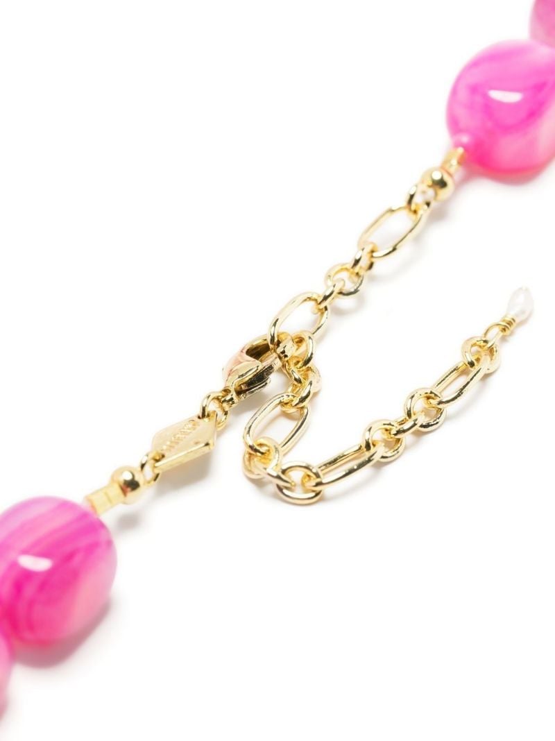 Gold-tone Lake Beaded Necklace