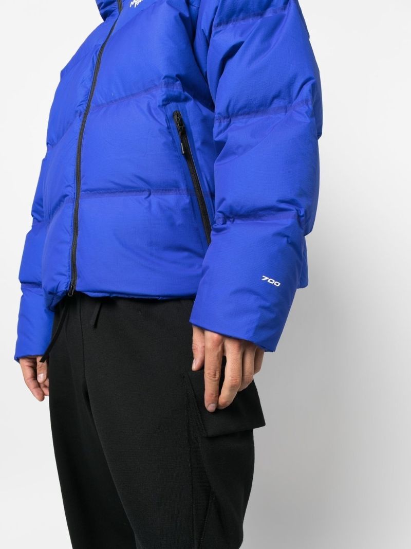 Blue Rmst Nuptse Hooded Quilted Jacket
