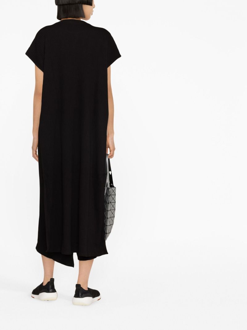 Black Shaw Ribbed Organic Cotton Dress