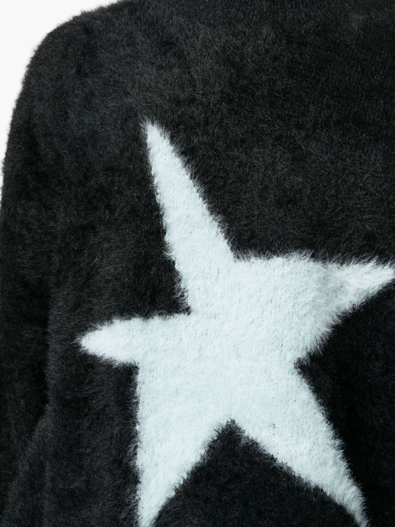 Black Star Intarsia Sweater