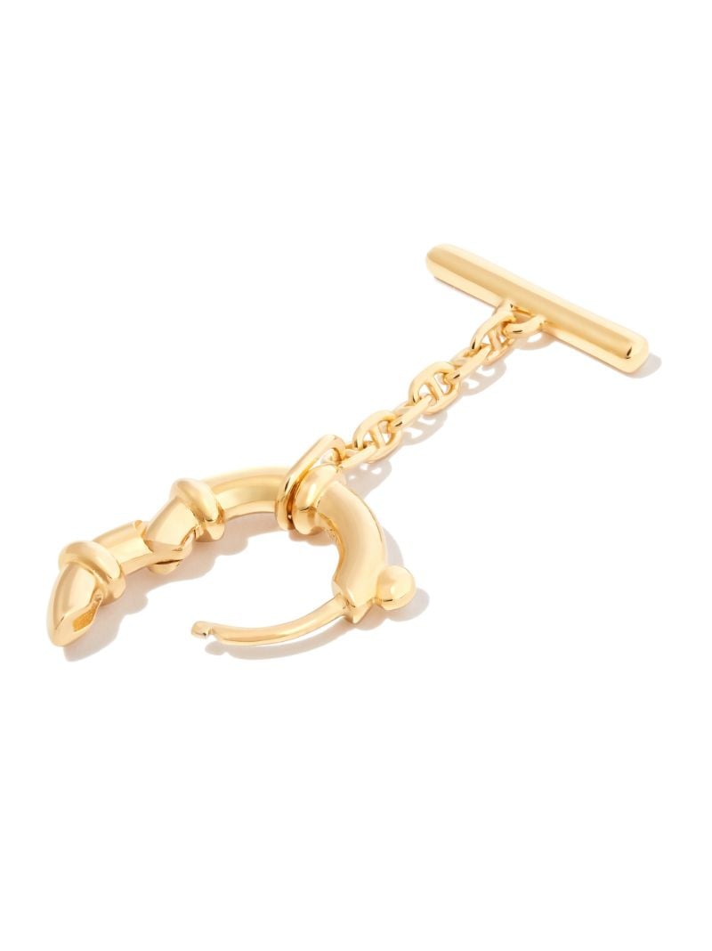 Gold-plated Spring Bar Single Drop Earring