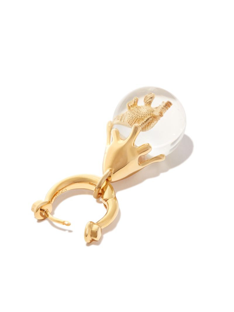 Gold-plated Marina Single Drop Earring