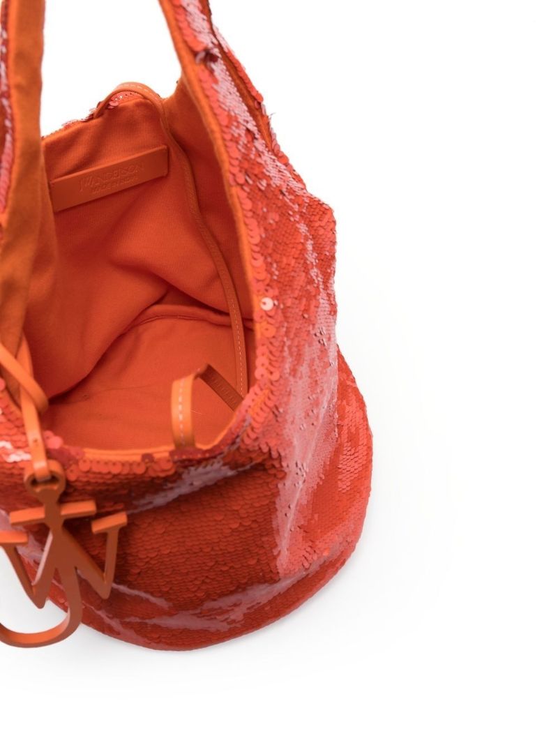 Orange Sequin-embellished Mini Bag