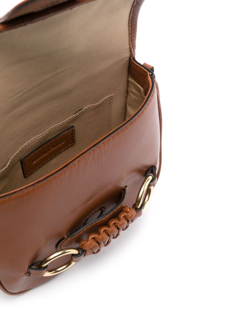 Brown Saddie Leather Shoulder Bag
