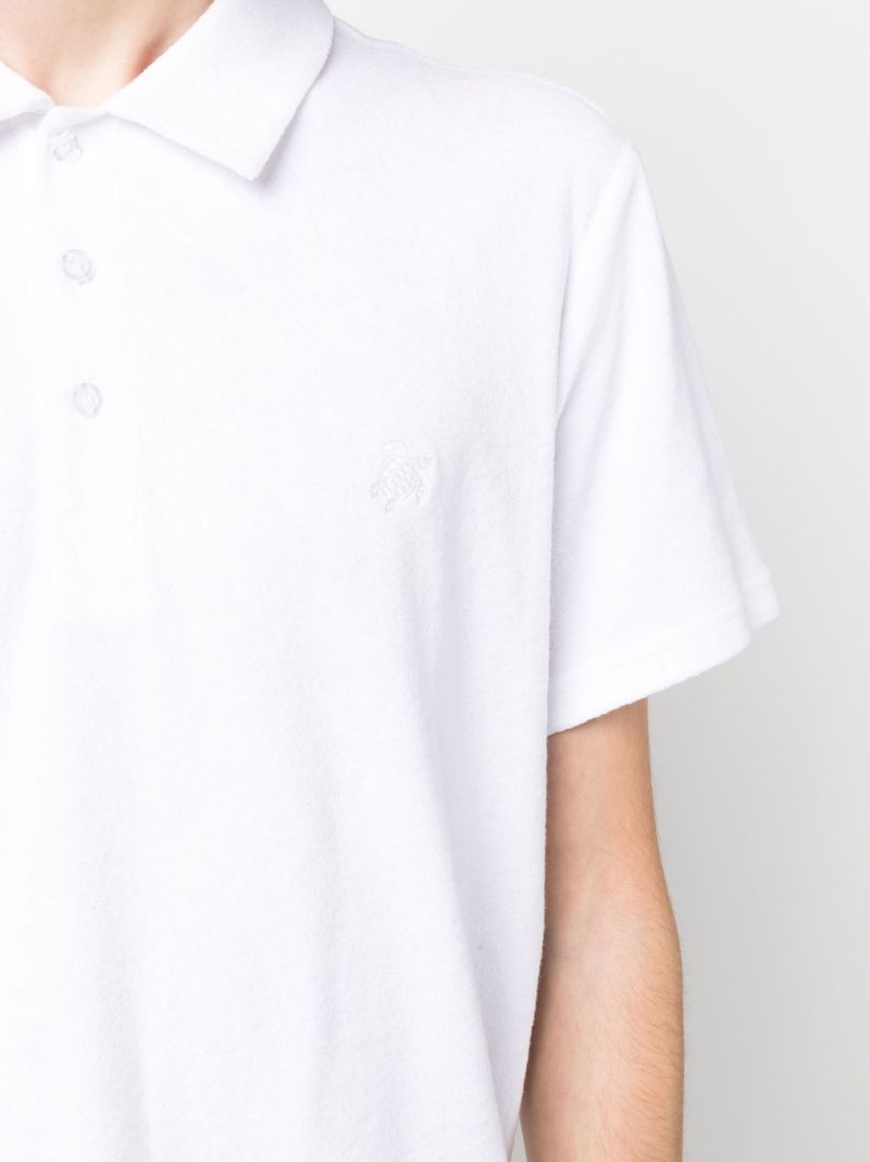 White Phoenix Towelling Polo Shirt