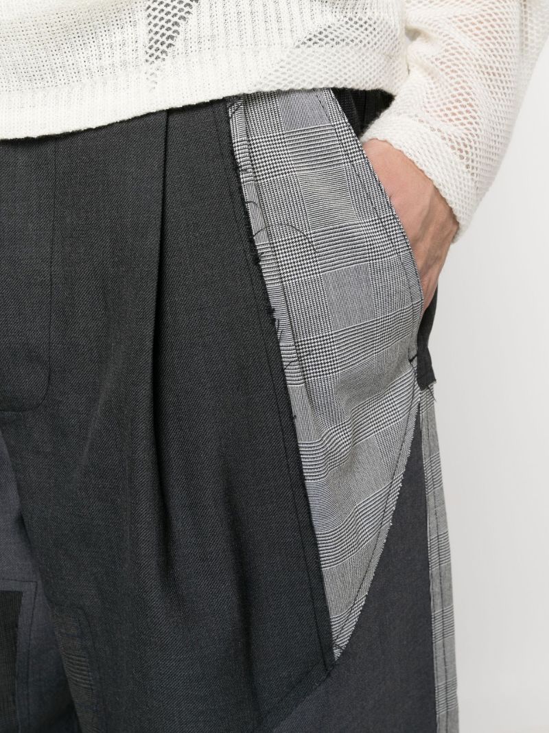 Grey Patchwork Shorts