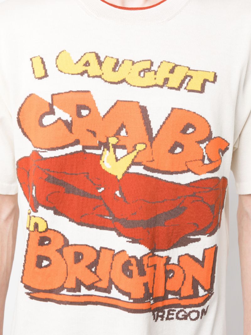 White Graphic Print Cotton T-shirt