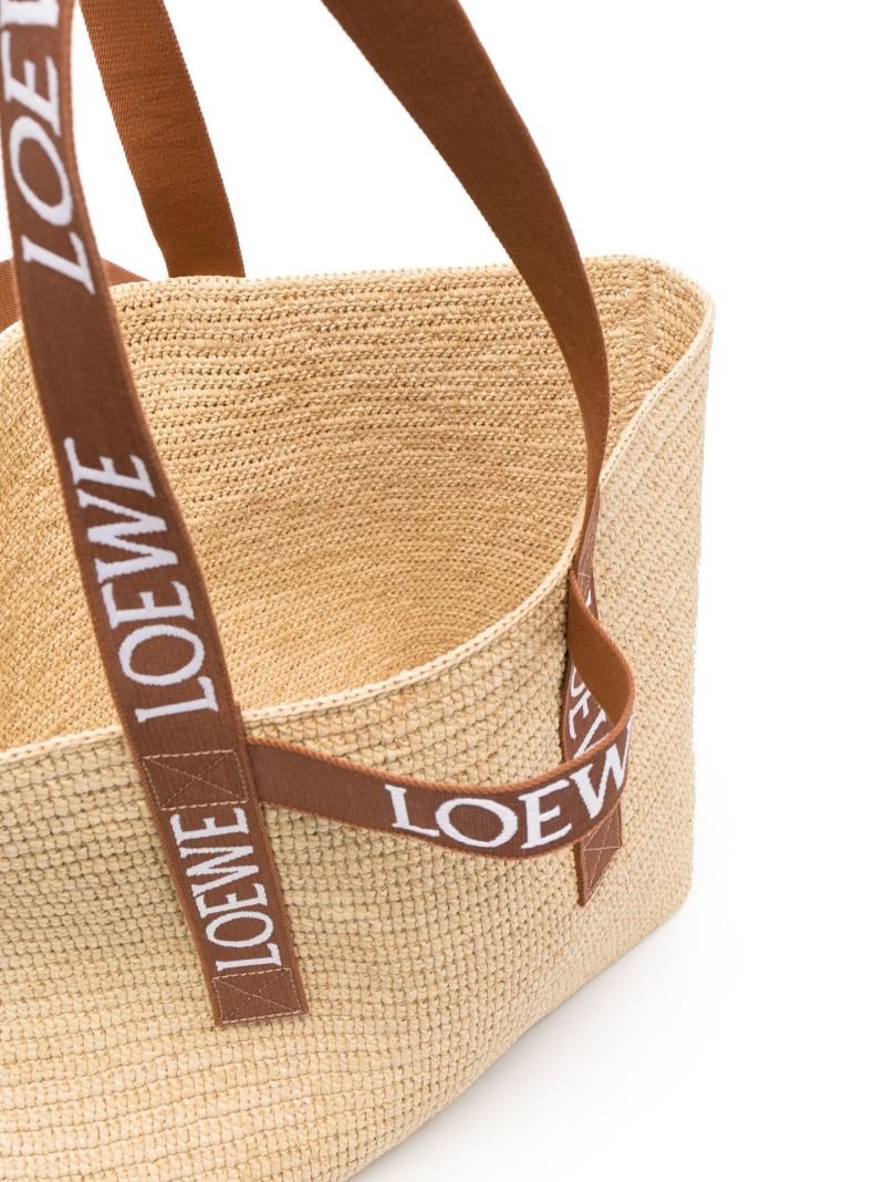Neutral Fold Raffia Tote Bag