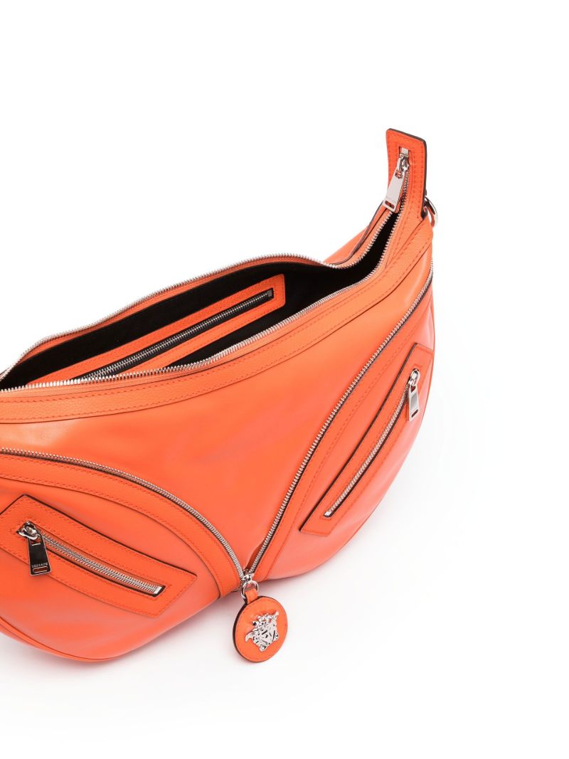Orange Repeat Hobo Leather Bag
