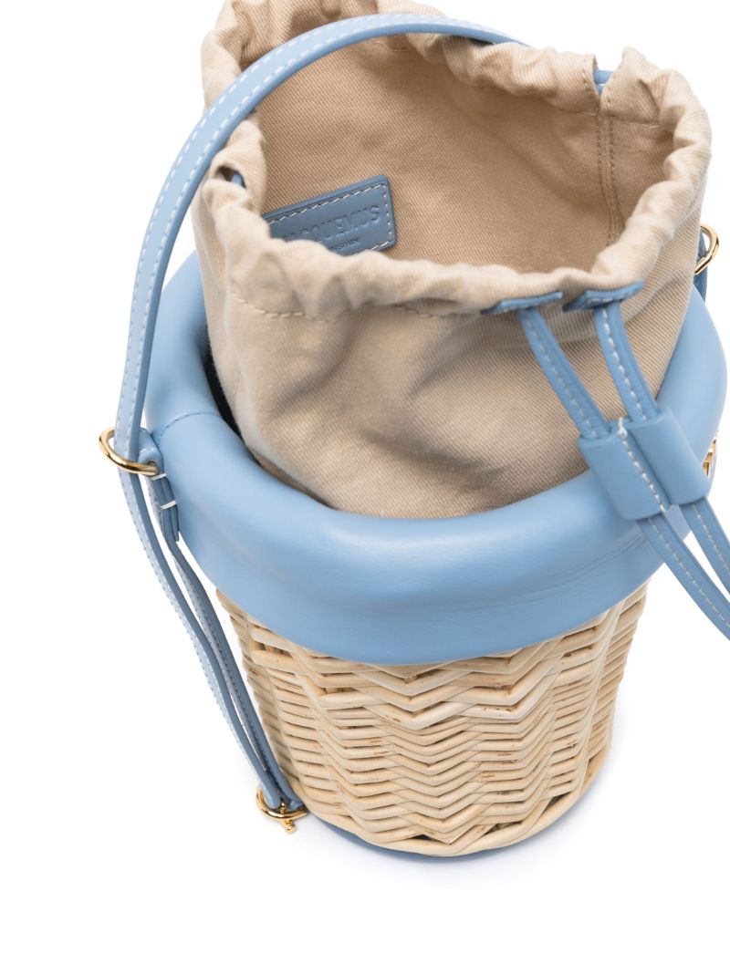 Neutral Le Panier Seau Wicker Bucket Bag
