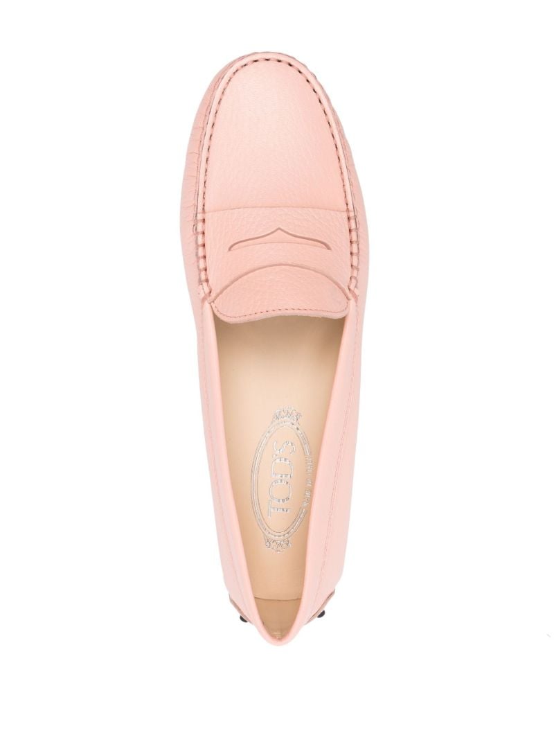 Pink Gommino Leather Loafers